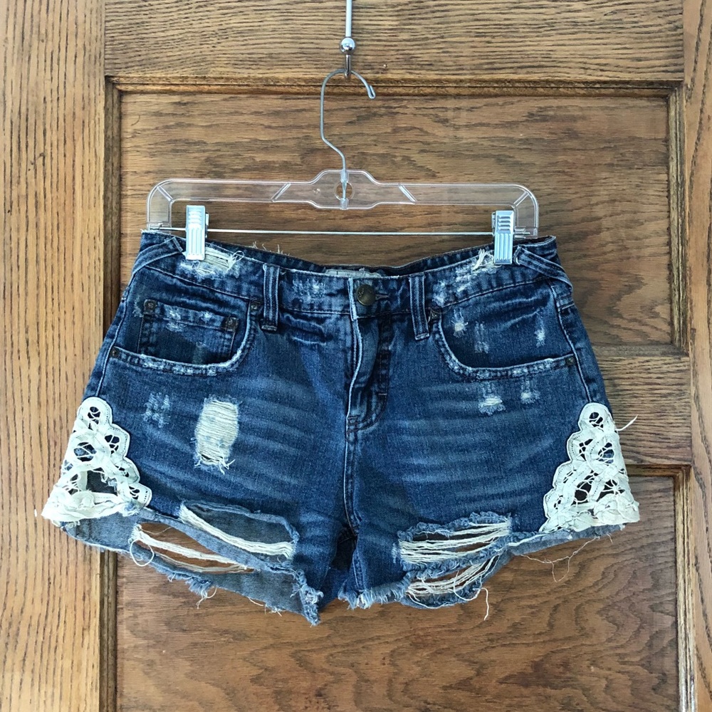 Free people denim shorts